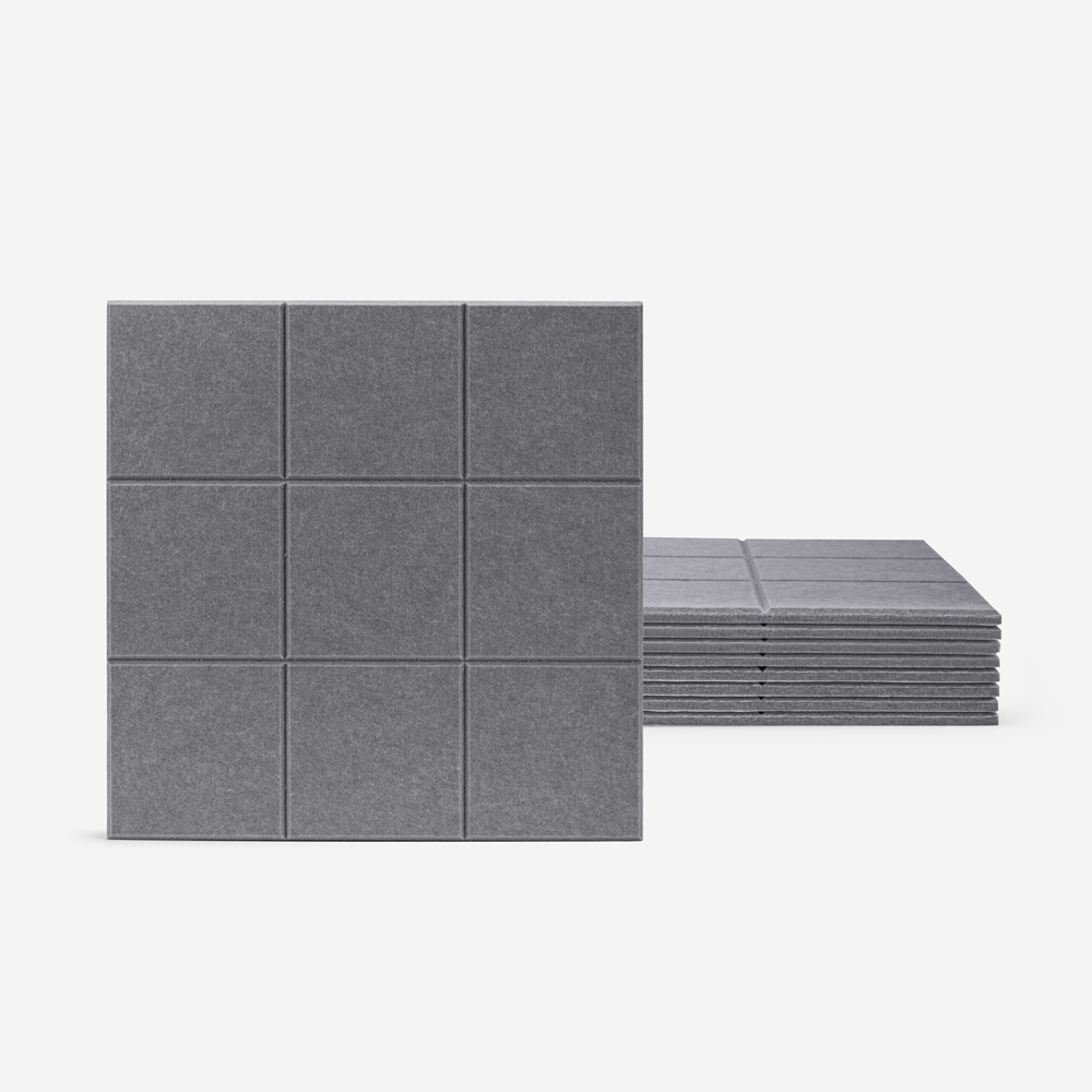 Set 8 pannelli decorativi 60x60 fonoassorbenti in poliestere grigio Didi-GC Promozione