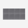 Set 8 pannelli decorativi 60x60 fonoassorbenti in poliestere grigio Didi-GC Saldi