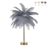 Lampada da tavolo con paralume in piume e 2 punti luce Palm S Costo