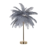 Lampada da tavolo con paralume in piume e 2 punti luce Palm S 