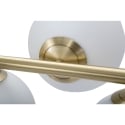 Moderner Kronleuchter im Design aus goldenem Metall und weißen Glaskugeln Glamy 7 Sales