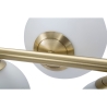 Lampadario moderno design in metallo dorato e sfere in vetro bianche Glamy 7 Saldi