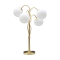 Lampada da tavolo con base in metallo e sfere in vetro opaco Glamy 4T Promozione