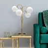 Lampada da tavolo con base in metallo e sfere in vetro opaco Glamy 4T Vendita