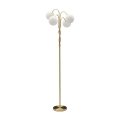 Lampada da terra con struttura intrecciata e sfere in vetro opaco Glamy 4 Promozione