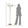 Lampada da terra con struttura intrecciata e sfere in vetro opaco Glamy 4 Scelta