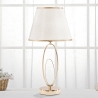 Lampada da tavolo elegante con base dorata e paralume beige Flush S Vendita