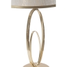 Lampada da tavolo elegante con base dorata e paralume beige Flush S Saldi