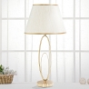Lampada da tavolo elegante con base dorata e paralume beige Flush M Vendita