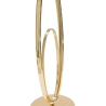 Lampada da tavolo elegante con base dorata e paralume beige Flush M Sconti