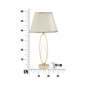 Elegante Tischlampe mit goldener Basis und beigem Schirm Flush M Auswahl