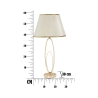Lampada da tavolo elegante con base dorata e paralume beige Flush M Scelta