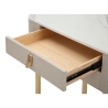 Consolle da ingresso con 2 cassetti e gambe dorate 70x40cm Beauty Sconti