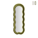 Specchio da parete o da terra design ondulato in velluto 60x160cm Miki Vendita