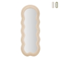 Specchio da parete o da terra design ondulato in velluto 60x160cm Miki Promozione