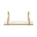 Mensola da parete scaffale glam in metallo dorato e marmo bianco Marble Offerta