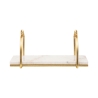 Mensola da parete scaffale glam in metallo dorato e marmo bianco Marble Offerta
