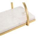 Mensola da parete scaffale glam in metallo dorato e marmo bianco Marble Saldi