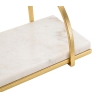 Mensola da parete scaffale glam in metallo dorato e marmo bianco Marble Saldi