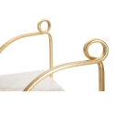 Mensola da parete scaffale glam in metallo dorato e marmo bianco Marble Sconti