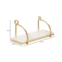 Mensola da parete scaffale glam in metallo dorato e marmo bianco Marble Catalogo