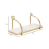 Mensola da parete scaffale glam in metallo dorato e marmo bianco Marble Catalogo