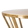 Tavolino decorativo alto rotondo da salotto in metallo dorato glam 38cm Stick Offerta