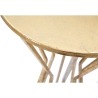 Tavolino decorativo alto rotondo da salotto in metallo dorato glam 38cm Stick Stock