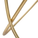 Tavolino da salotto moderno rotondo 60cm  metallo dorato e vetro nero Ring Catalogo
