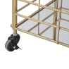 Carrello bar rettangolare dorato con ripiani in vetro specchiato Glammy Stock