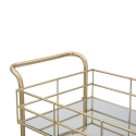 Carrello bar rettangolare dorato con ripiani in vetro specchiato Glammy Scelta