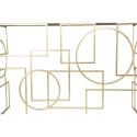 Consolle da ingresso rettangolare in metallo dorato 120x41cm piano specchiato Marie Scelta