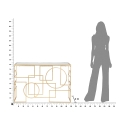 Consolle da ingresso rettangolare in metallo dorato 120x41cm piano specchiato Marie Caratteristiche