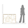Consolle da ingresso rettangolare in metallo dorato 120x41cm piano specchiato Marie Caratteristiche
