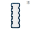 Specchio da parete o da terra design ondulato in velluto 60x160cm Emily Promozione