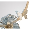 Specchio rotondo da parete con decorazioni floreali 3D Amy Saldi