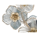 Specchio rotondo da parete con decorazioni floreali 3D Amy Sconti