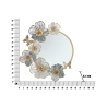 Specchio rotondo da parete con decorazioni floreali 3D Amy Catalogo