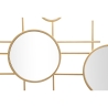 Specchio da parete geometrico dorato con specchi multipli rotondi 117x61cm Gloxy Saldi
