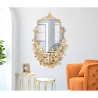 Specchio ovale da parete dorato con farfalle decorative Butterfly Wind Vendita