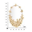 Specchio ovale da parete dorato con farfalle decorative Butterfly Wind Catalogo