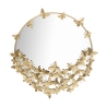 Specchio rotondo da parete dorato con farfalle decorative Butterfly M Promozione