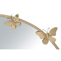 Specchio rotondo da parete dorato con farfalle decorative Butterfly M Saldi