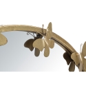 Specchio rotondo da parete dorato con farfalle decorative Butterfly M Sconti