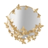 Specchio rotondo da parete dorato con farfalle decorative 74cm Butterfly S Promozione