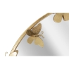 Specchio rotondo da parete dorato con farfalle decorative 74cm Butterfly S Sconti
