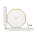 Orologio da parete ottagonale in metallo dorato Octagonal Catalogo