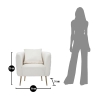 Poltrona in velluto glam con piedini oro e cuscino Bucarest-P 