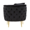 Poltrona in velluto glam con piedini oro e cuscino Bucarest-P Costo