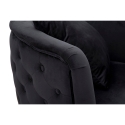 Fauteuil en velours glam avec pieds dorés et coussin Bucarest-P 